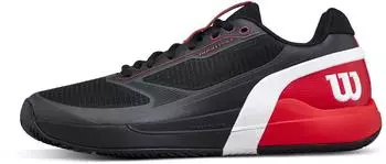Wilson Rush Pro 5 Clay Herren-Tennisschuh, schwarz/rot