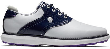 Footjoy Fj Traditions Golfschuh weiß marineblau violett