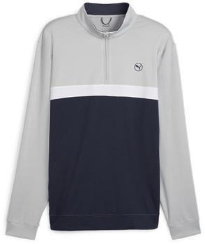 Puma Pure Colorblock 1 Zip ash gray-deep navy 01 S