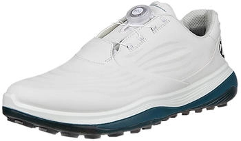 Ecco Lt1 Boa Hybrid Golfschuh wasserdicht weiß petrol