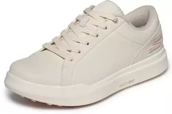Skechers Relaxed Fit GO Drive 6 Waterproof Spikeless Golf Shoes for Women naturfarben/grau