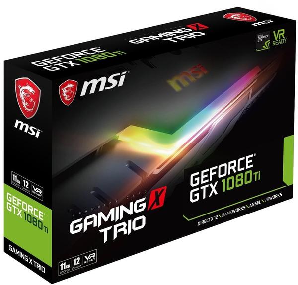 Single GPU Grafikkarte Konnektivität & Eigenschaften MSI GeForce GTX 1080 Ti GAMING X TRIO 11G GDDR5X
