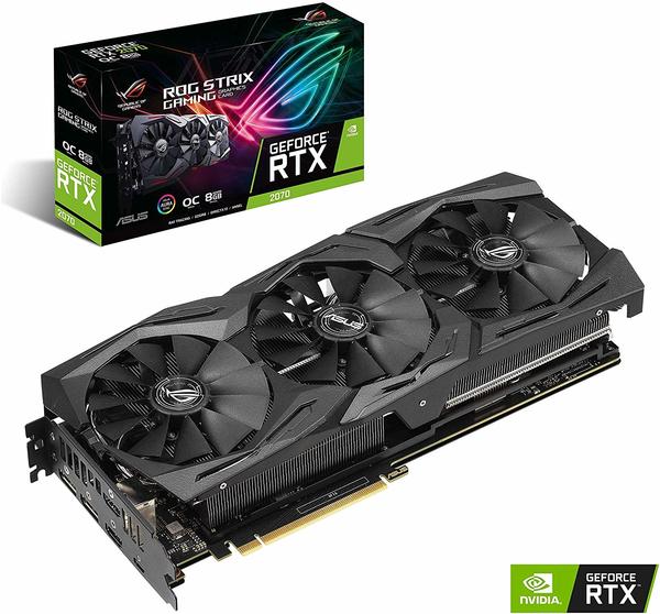 Single GPU Grafikkarte Ausstattung & Konnektivität Asus GeForce RTX 2070 ROG Strix OC 8GB GDDR6 Grafikkarte