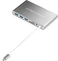 Hyper Hyperdrive Ultimate USB-C HUB für Macbook& PC - 11in1 Multiport [USBC, VGA, HDMI, Ethernet, Micro SD/SD, Mini DisplayPort, 3x USB 3.1, Audio] Silver