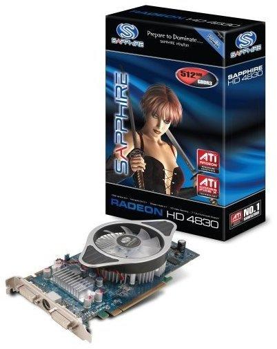 Sapphire Radeon HD 4830, 512MB GDDR3, 575MHz (11147-00-20R)