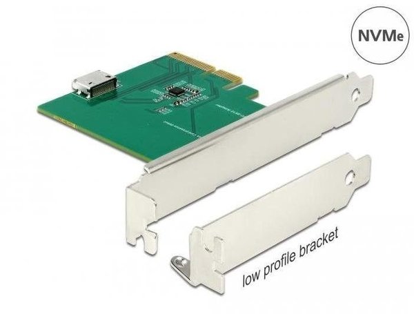 DeLock PCI Express x4 Karte zu 1 x OCuLink SFF-8612 - Low Profile Formfaktor