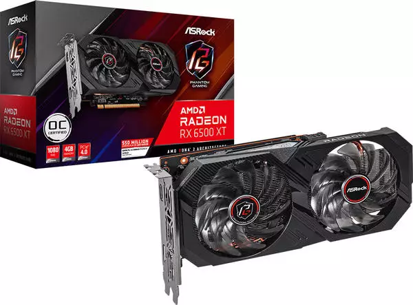 ASRock Radeon RX 6500 XT Phantom Gaming D OC