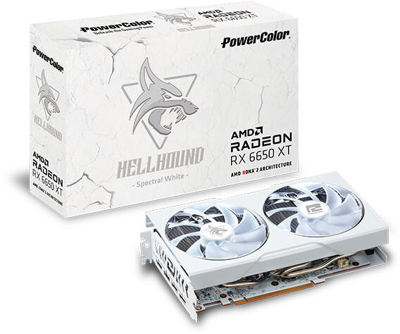Powercolor Radeon RX 6650 XT Hellhound Spectral White