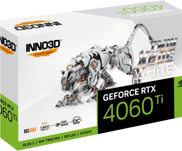 Inno3D GeForce RTX 4060 Ti 16GB TWIN X2 OC White