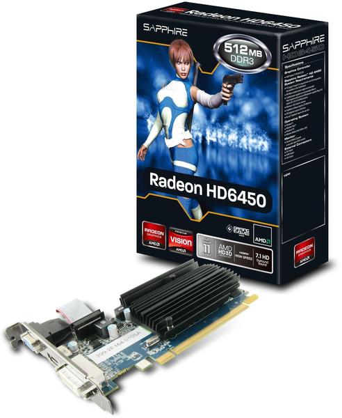 Sapphire Radeon HD 6450 512MB DDR3 625MHz (11190-01-20G)