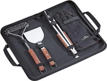 Küchenprofi BBQ-Set Texas, 4-teilig, Grillbesteck aus Edelstahl mit Holzgriffen (1069692804)