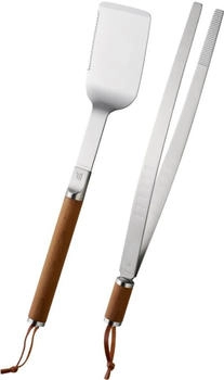Fiskars Norden Grill Chef Grillbesteck 2-teilig Edelstahl-Birke (1066552)
