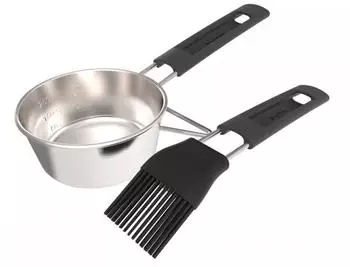 Broil King Marinier-Set Silikonpinsel und Topf, 2-teilig (61490)