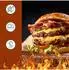 Relaxdays Smash Burger Set Burgerpresse, Spachtel & Burgerhaube, 3-teilig, Edelstahl