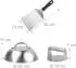 Relaxdays Smash Burger Set Burgerpresse, Spachtel & Burgerhaube, 3-teilig, Edelstahl
