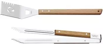 Tramontina Churrasco Grillbesteck-Set 2-tlg., Edelstahl, Holzgriff (92000/013)