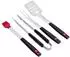 Taino Grillbesteck-Set 4-tlg. Edelstahl mit Silikonpinsel (93243)