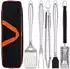 LuxusKollektion Herogo Grillbesteck-Set 6-teilig, Edelstahl, mit Tragetasche