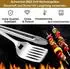 LuxusKollektion Herogo Grillbesteck-Set 6-teilig, Edelstahl, mit Tragetasche