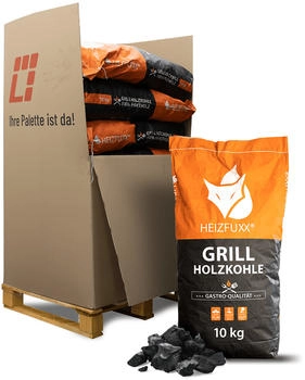 Heizfuxx Grillholzkohle Gastro-Qualität 12 x 10 Kg