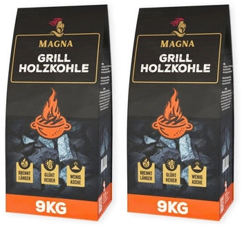 Magna Premium Grillholzkohle 18 kg (2 Säcke x 9 kg)
