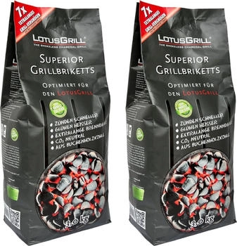 LotusGrill Superior BBQ-Briquettes 2 x 3 kg