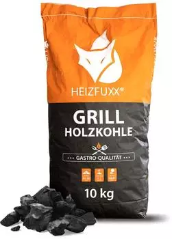 Heizfuxx Grillholzkohlebriketts 100% Buche Gastro-Qualität 10kg (SGB10K1)
