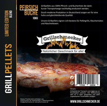 Grillschmecker Grillpellets Sonderedition Pfirsich-Buche 10 kg