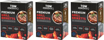 Tom CocoBBQ Premium Grill Briketts 3 x 10 kg (KS1891)