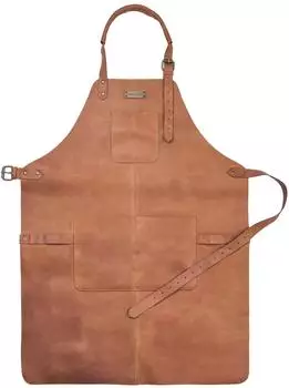 DRAKENSBERG Bob Leder-Grillschürze, cognac-braun, Herren (DR00323)