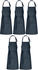 Desermo 5er Pack Latzschürzen 100 x 80 cm marineblau 35% Baumwolle / 65% Polyester