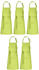 Desermo 5er Pack Latzschürzen 100 x 80 cm apfelgrün 35% Baumwolle / 65% Polyester