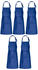 Desermo 5er Pack Latzschürzen 100 x 80 cm royal 35% Baumwolle / 65% Polyester