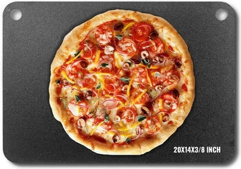 VEVOR Pizzaplatte Q235-Kohlenstoffstahl 508 x 355 x 10 mm