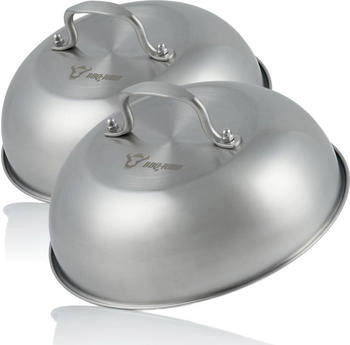BBQ-Toro Wärmeglocke Edelstahl Ø 23 x 11,5 cm 2 Stück