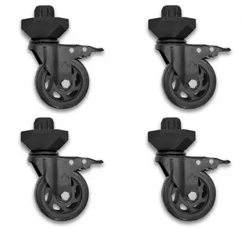 Grillrost.com Das Original Premium Ersatz-Rollen Set für Napoleon Rogue inkl massivem Anschraubklotz