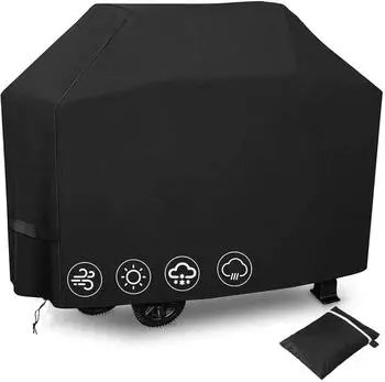 LuxusKollektion Grillabdeckung Gasgrill 145x61x117cm wasserdicht UV-beständig Schwarz