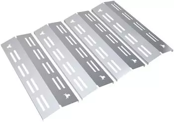 tuning-art GA45 Gasgrill Brennerabdeckung Edelstahl 4er Set, kompatibel mit Enders Boston Pro 4 (GA45-4-SG)