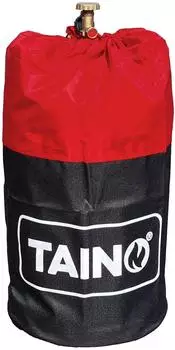 Taino Gasflaschenabdeckung Schwarz Textil 22.5x45x22.5 cm