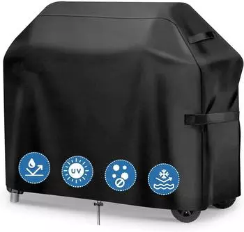LuxusKollektion Grillabdeckung Gasgrill schwarz 147x61x122cm Oxford-Gewebe