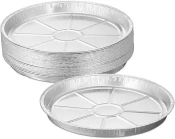 Relaxdays Runde Aluschalen 25er-Set, silber