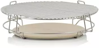 BBQ-Toro Smokersystem f&uuml;r Kugelgrill &Oslash; 54cm, Edelstahl, 3 Ebenen mit Grillrost und Pizzastein (SMOKE7)