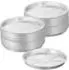 Relaxdays Runde Aluschalen Backform, 100er Set (Silber)