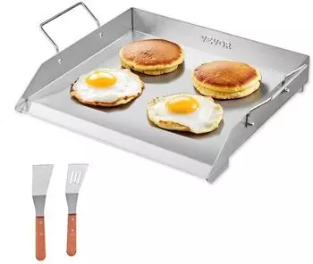 VEVOR Grillplatte Edelstahl, rechteckig, 448x370mm (HH-SP002)