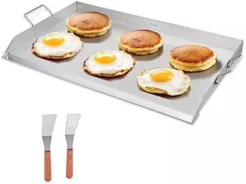 VEVOR Grillplatte Edelstahl, flach, 910x525mm