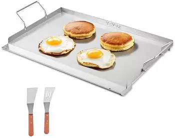 VEVOR Grillplatte flach, Edelstahl, 585x365mm (HH-SP003)