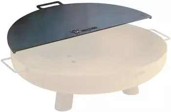 BBQ-Toro Grillplatte f&uuml;r Feuerschalen, Karbonstahl, halbrund, &Oslash; 80cm