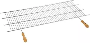 Sauvic Verstellbarer Grillrost 92-102x40cm, verzinkt, Holzgriffe (02480)