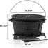 BBQ-Toro Gusseisen Grilltopf mit Grillrost, Hibachi Style, Holzkohle, 43x42x21,5cm