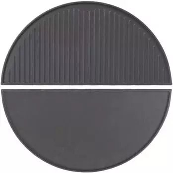 Wiltec Grillplatte (2er-Set) Gusseisen 49,8x24,3x1,5cm (65534)